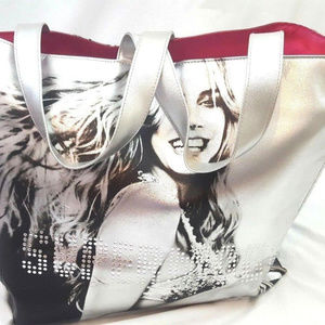 Victoria Secret Large Weekender Beach Bag Silver